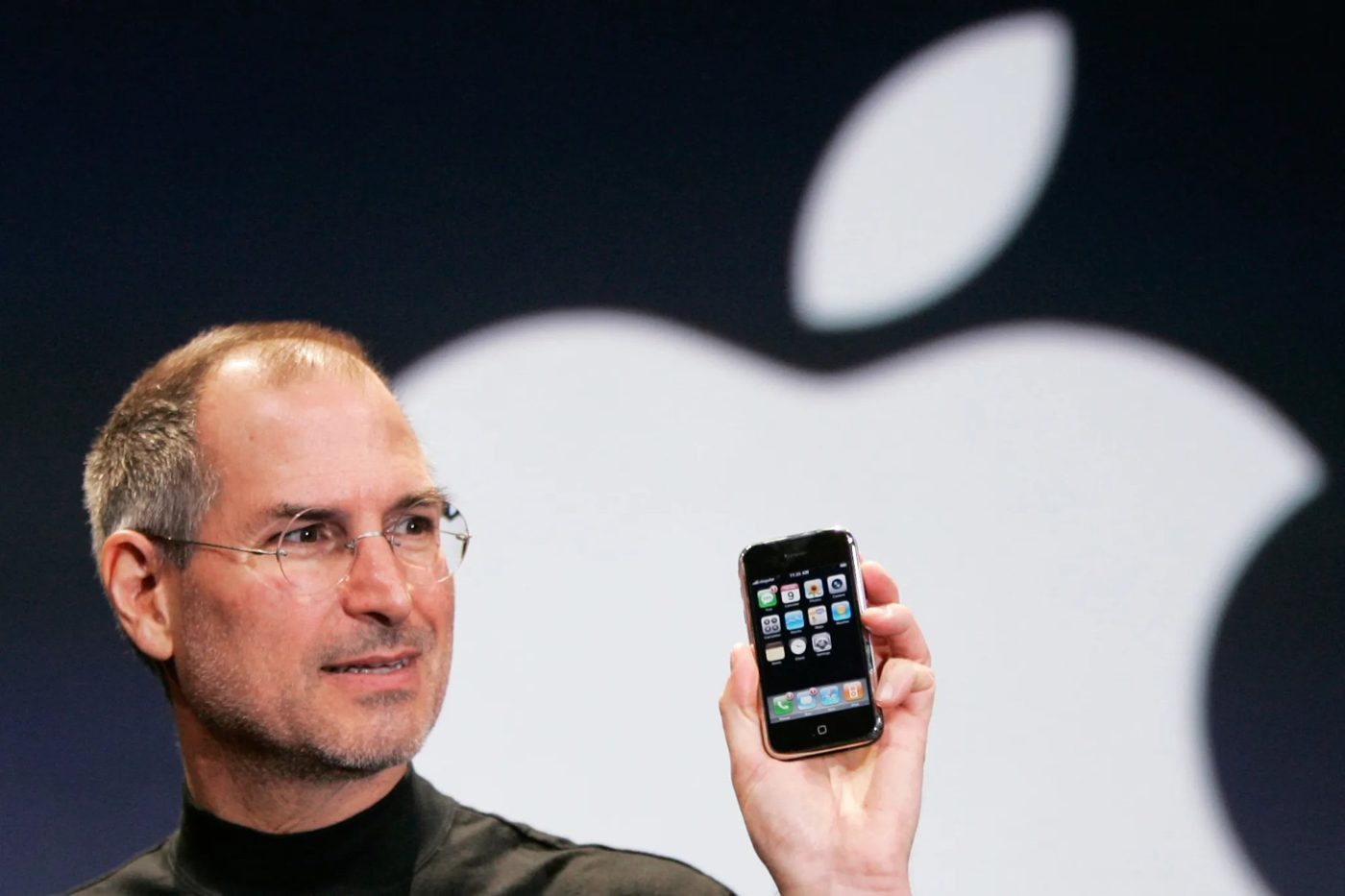 Steve Jobs unveiling the original iPhone in 2007  -  the last great platform shift before AI agents